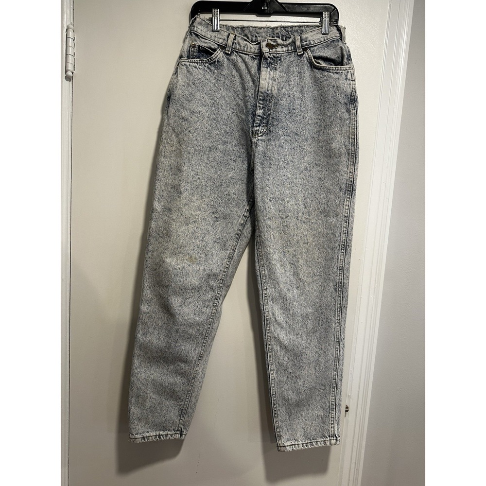 Vintage 1980s Lee Jeans Acid Wash 14M Relaxed Fit. Slight Taper. Mom Jeans